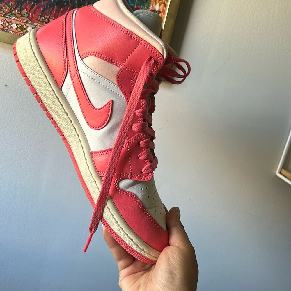 Pink/coral Nike Dunks High